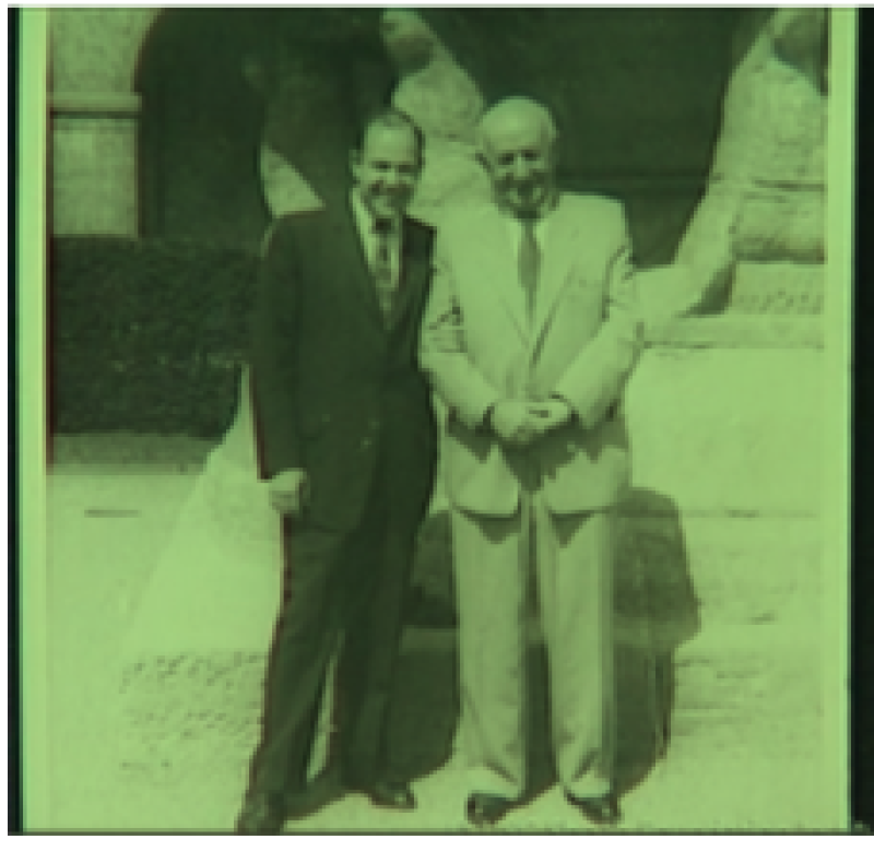 Leo und Harolds Wiedersehen 1957. Quelle: VHA, © USC Shoah Foundation Institute