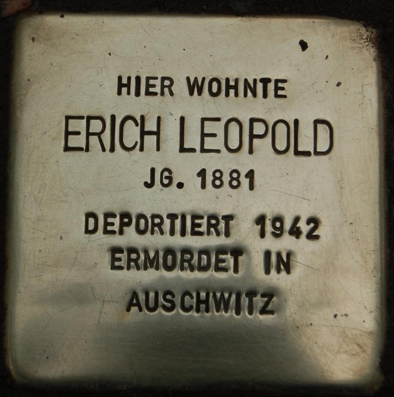 Stolperstein von Erich Leopold
