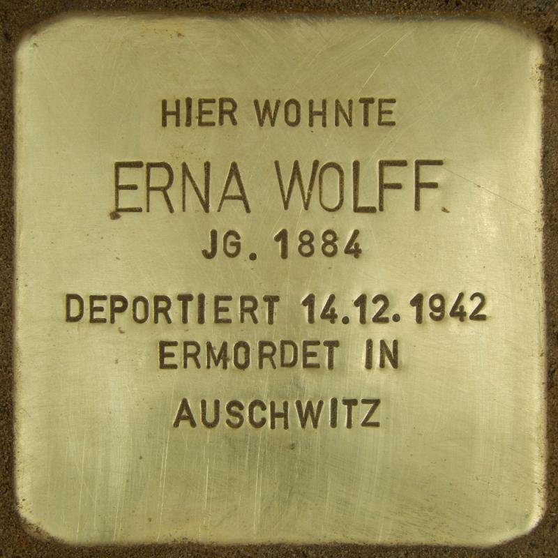 Stolperstein für Erna Wolff