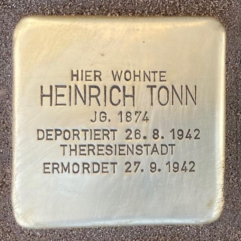 Stolperstein Heinrich Tonn © Koordinierungsstelle Stolpersteine Berlin
