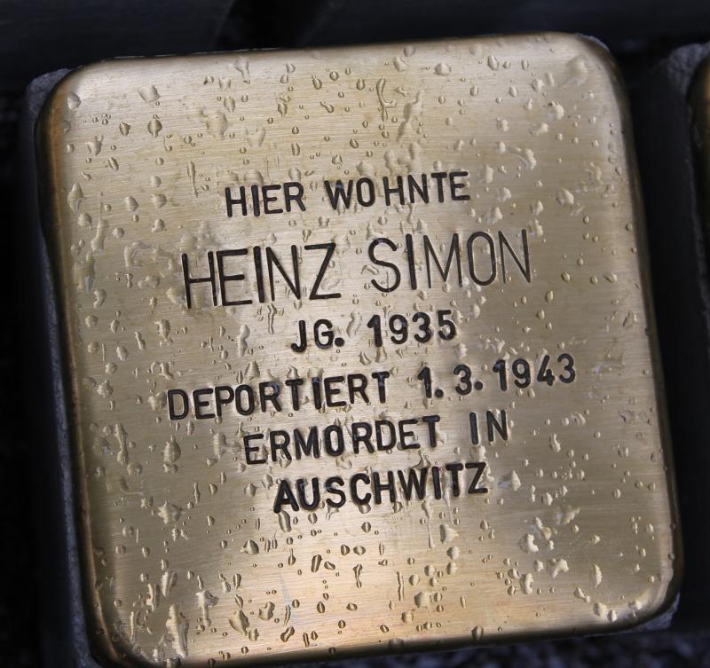 Stolperstein Heinz Simon © Koordinierungsstelle Stolpersteine Berlin