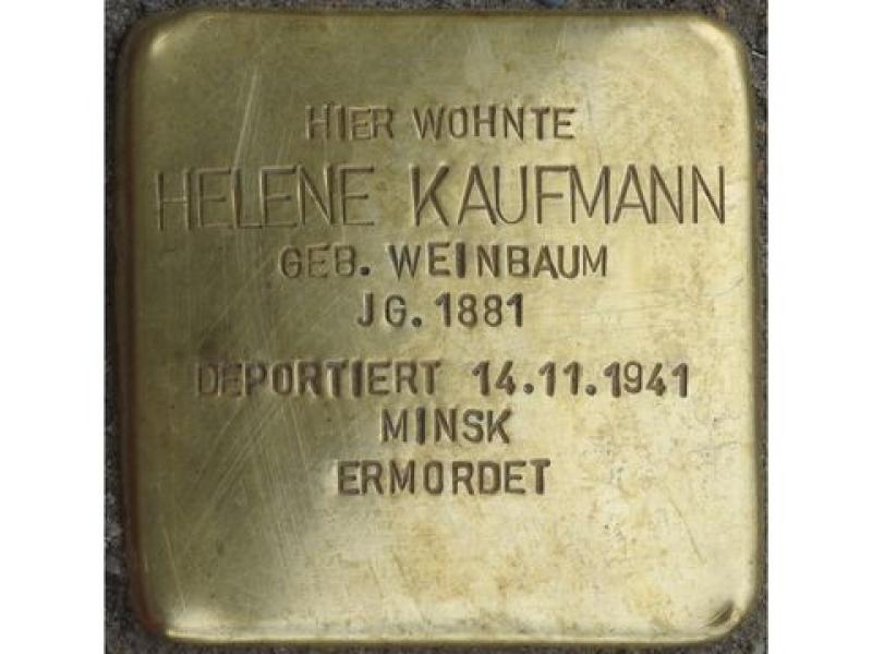 Stolperstein Helene Kaufmann © H. J. Hupka