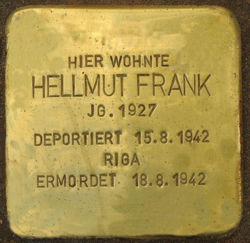 Stolperstein für Hellmut Frank © H. J. Hupka