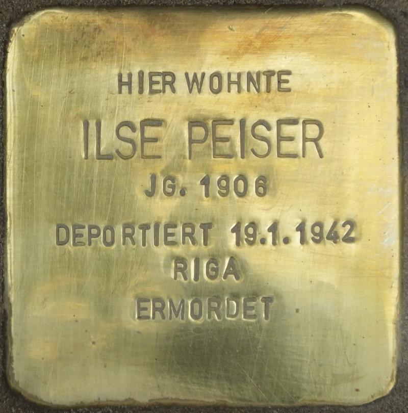 Stolperstein für Ilse Peiser