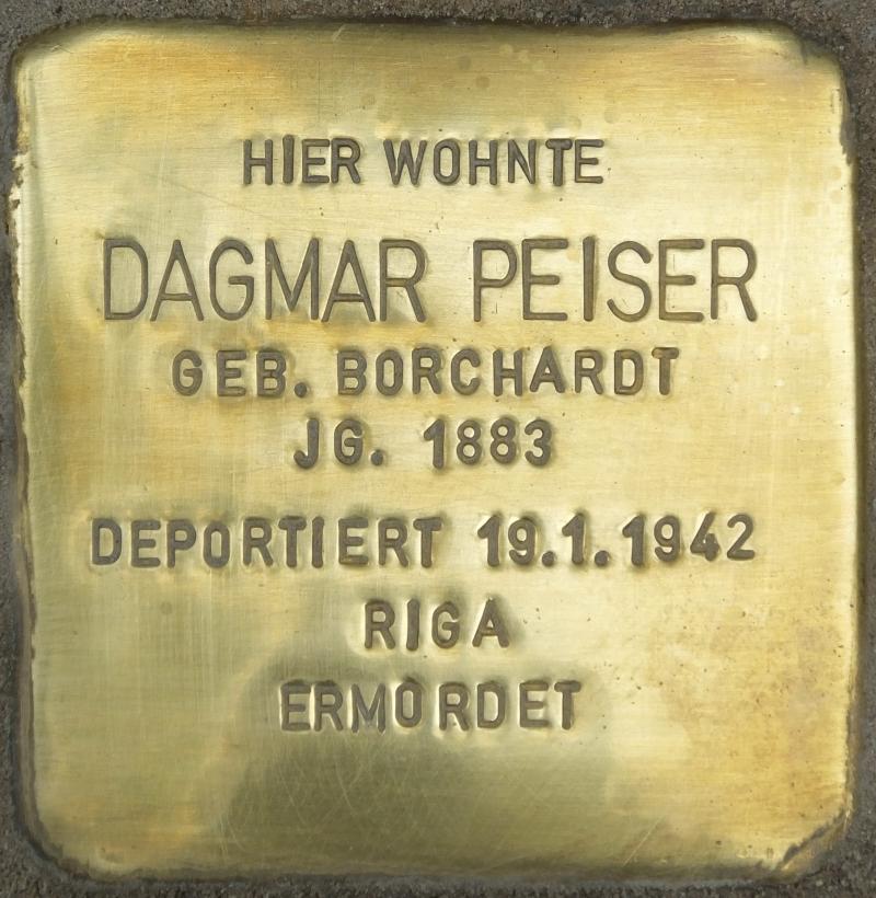 Stolperstein für Dagmar Peiser
