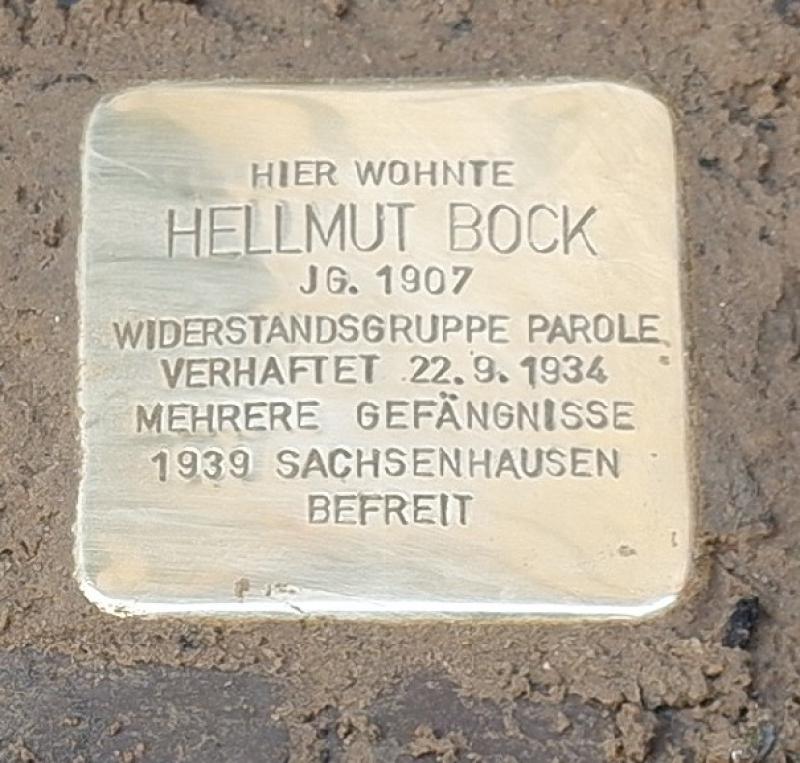 Stolperstein Hellmut Bock © Eric Strohmeier/ Museum Neukölln