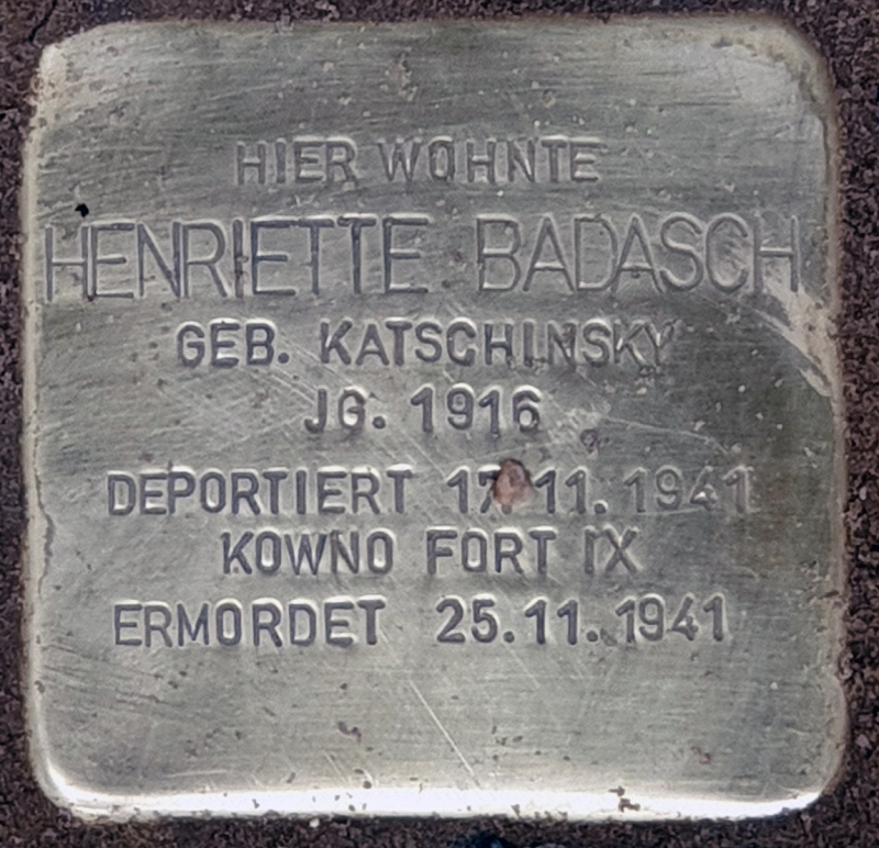 Stolperstein für Henriette Badasch
