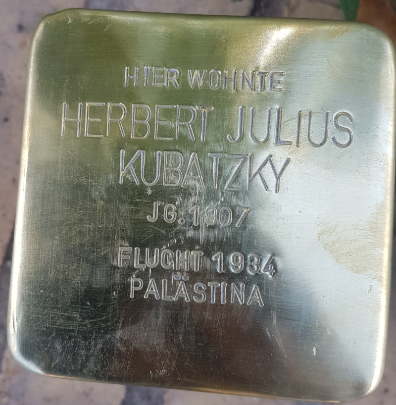 Stolperstein Herbert Julius Kubatzky © Initiative