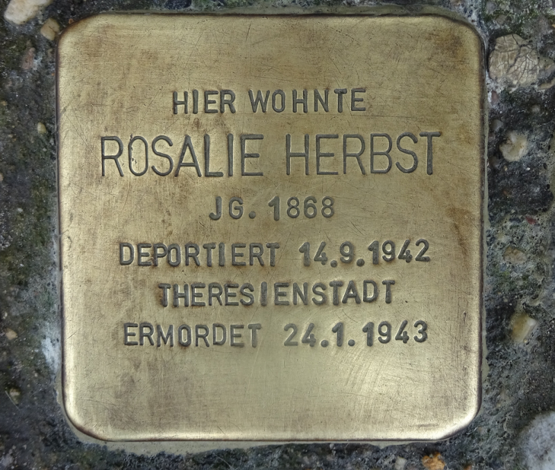 Stolperstein Rosalie Herbst © S.Davids