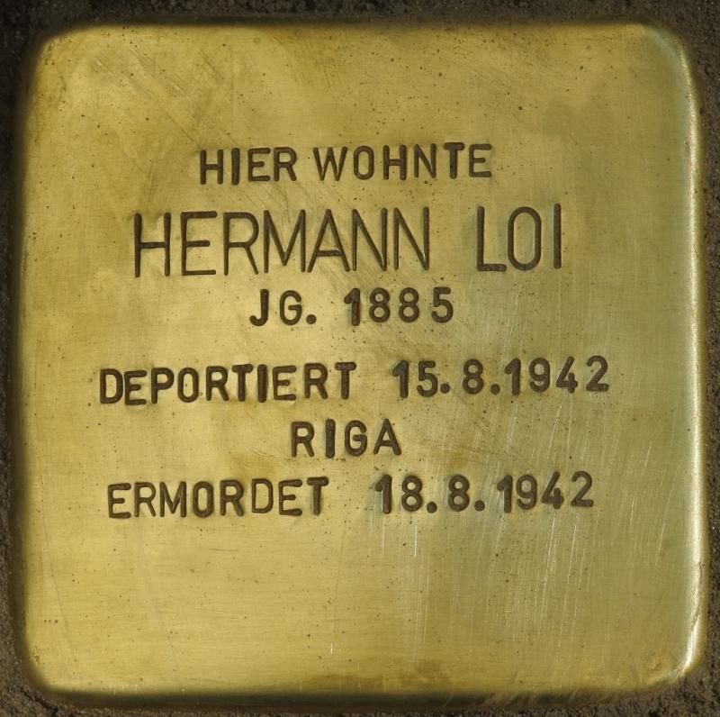 Stolperstein Hermann Loi © H. J. Hupka