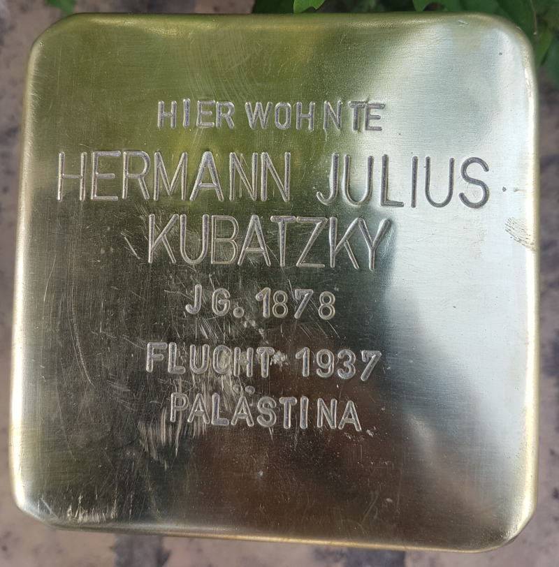 Stolperstein Hermann Julius Kubatzky © Initiative