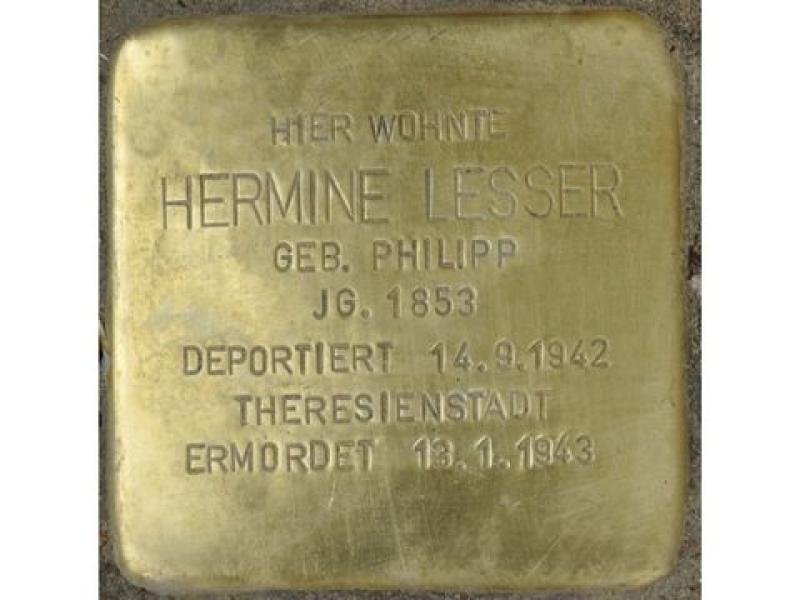 Stolperstein für Hermine Lesser Bild: Stolperstein-Initiative CW / Hupka