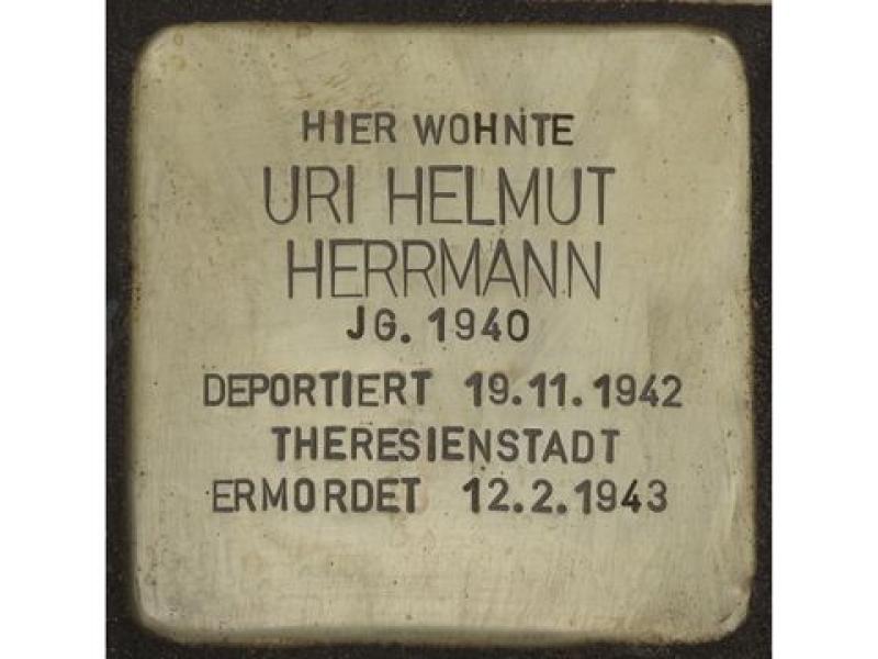 Stolperstein Uri Helmut Herrmann © H.J. Hupka