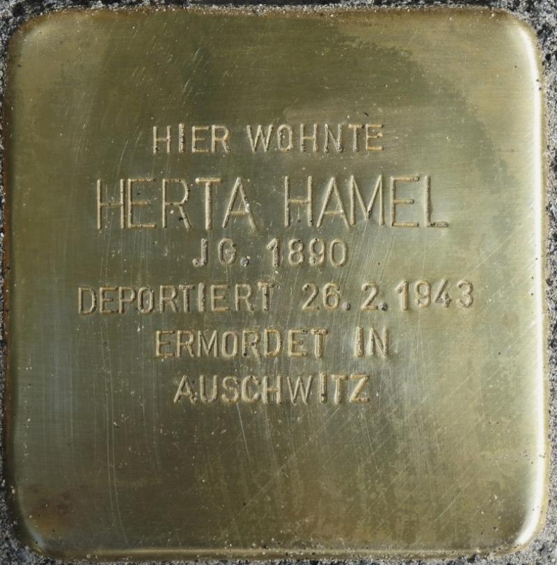 Stolperstein für Herta Hamel