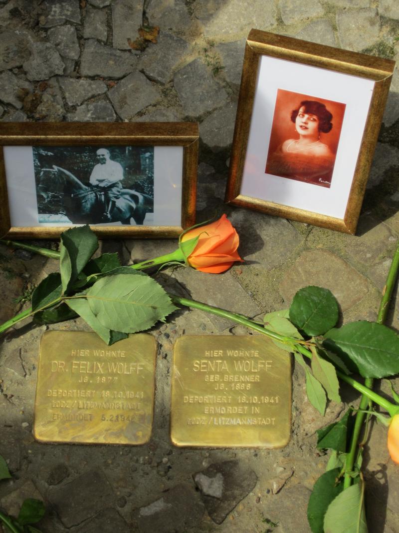 Stolpersteine für Senta und Dr. Felix Wolff. Copyright: MTS