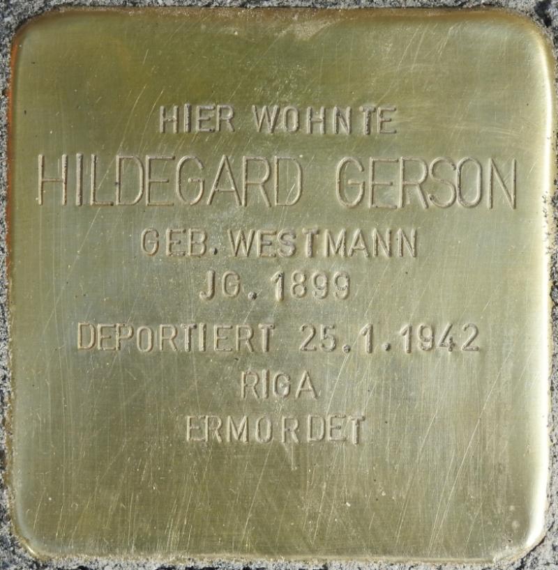 Stolperstein für Hildegard Gerson