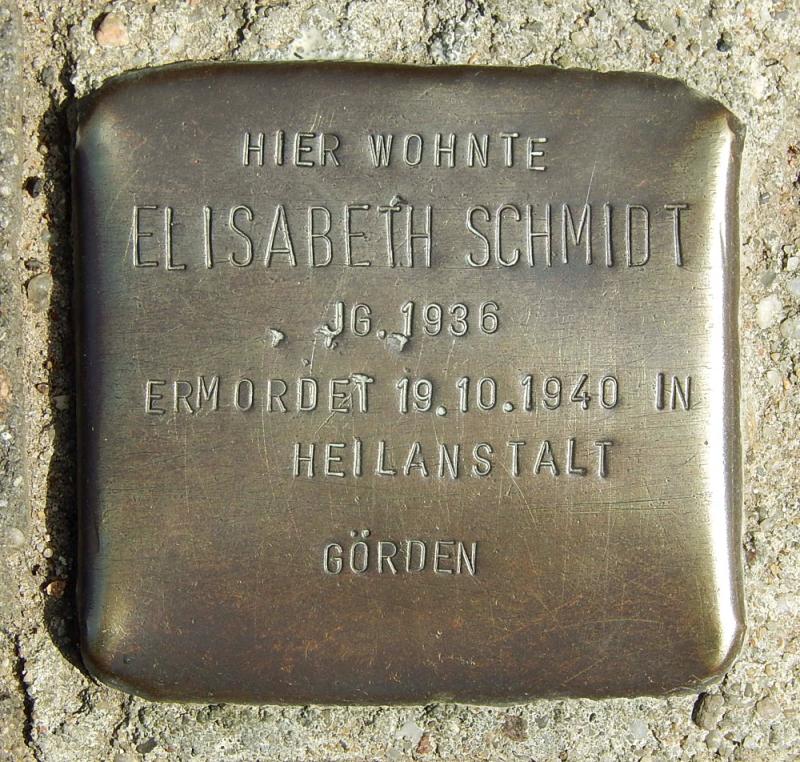 Stolperstein für Elisabeth Schmidt