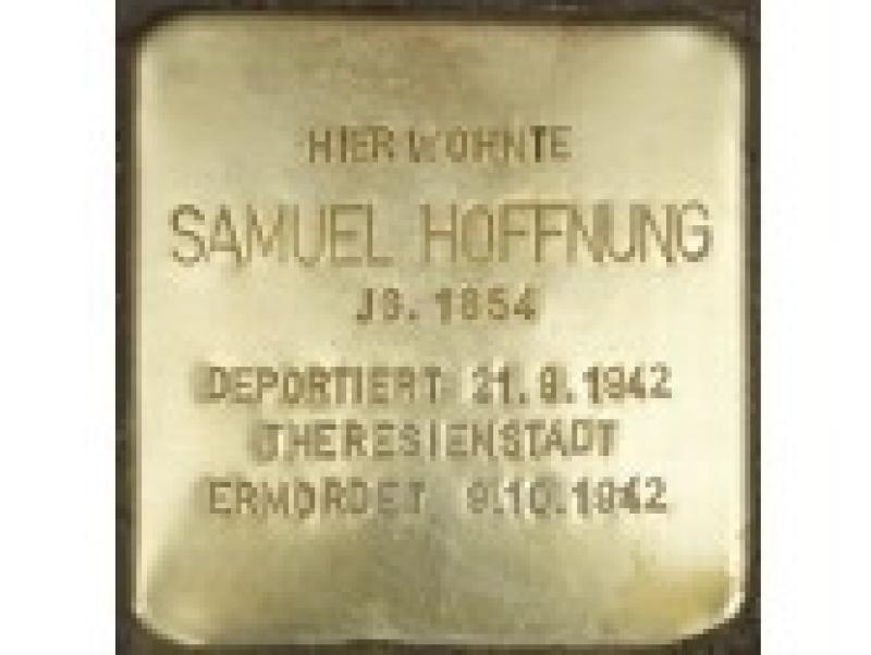 Stolperstein Samuel Hoffnung Bild: Stolpersteine-Initiative CW, H.-J. Hupka