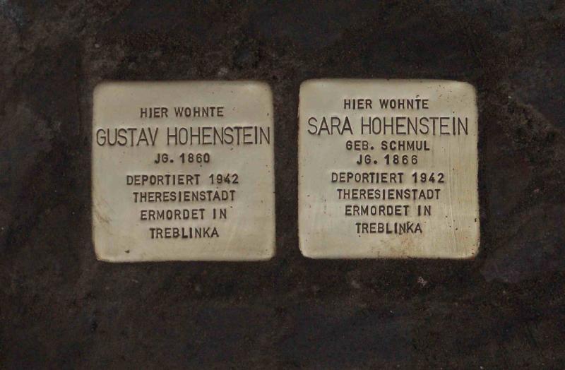 Stolpersteine für Gustav und Sara Hohenstein