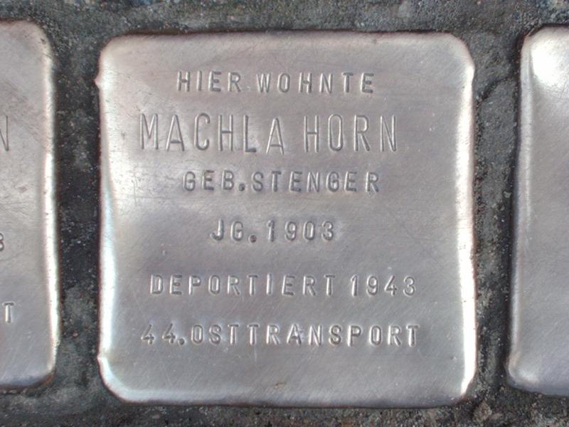 Stolperstein für Machla Horn