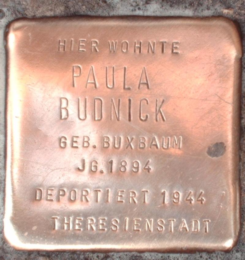 Stolperstein für Paula Budnick