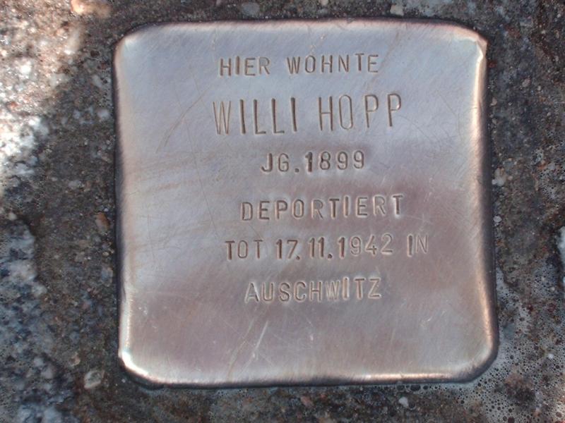 Stolperstein für Willi Hopp