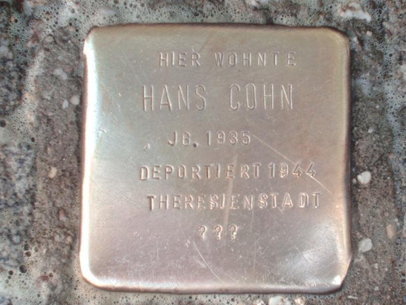 Stolperstein für Hans Cohn