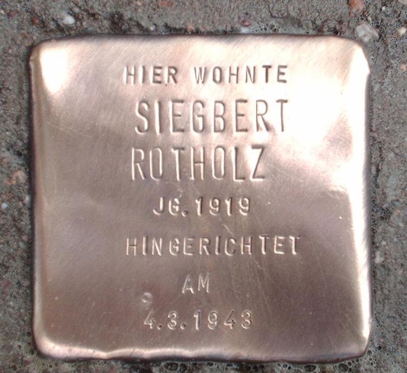 Stolperstein für Siegbert Rotholz