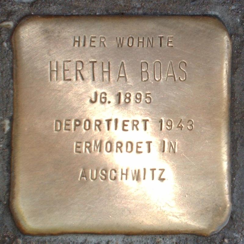 Stolperstein für Hertha Boas