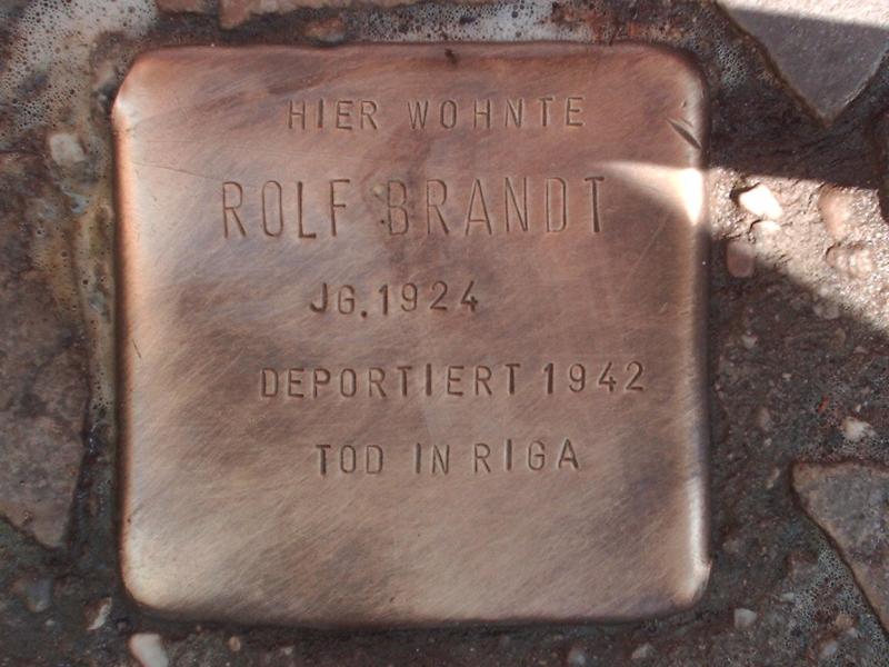 Stolperstein für Rolf Brandt