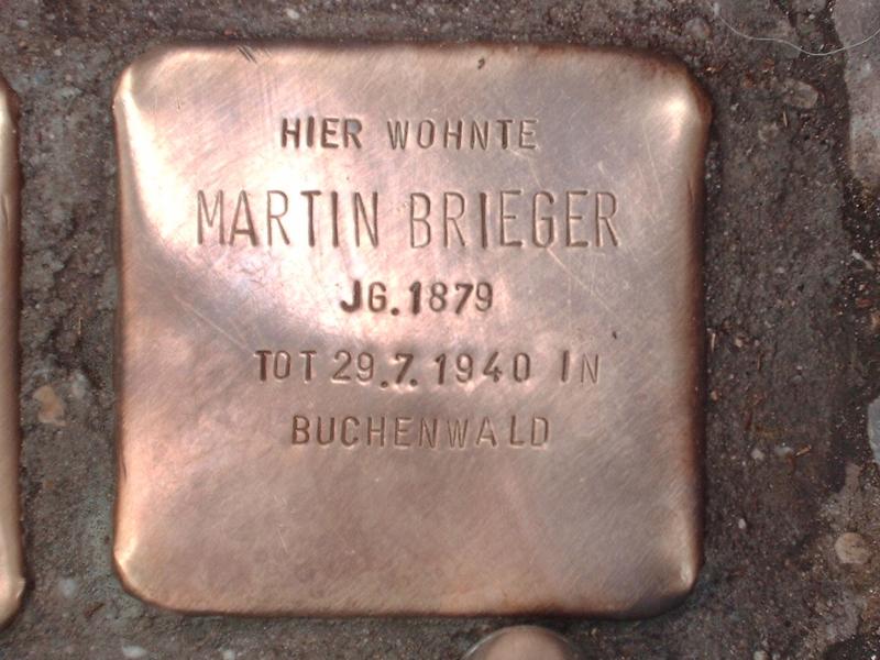 Stolperstein für Martin Brieger