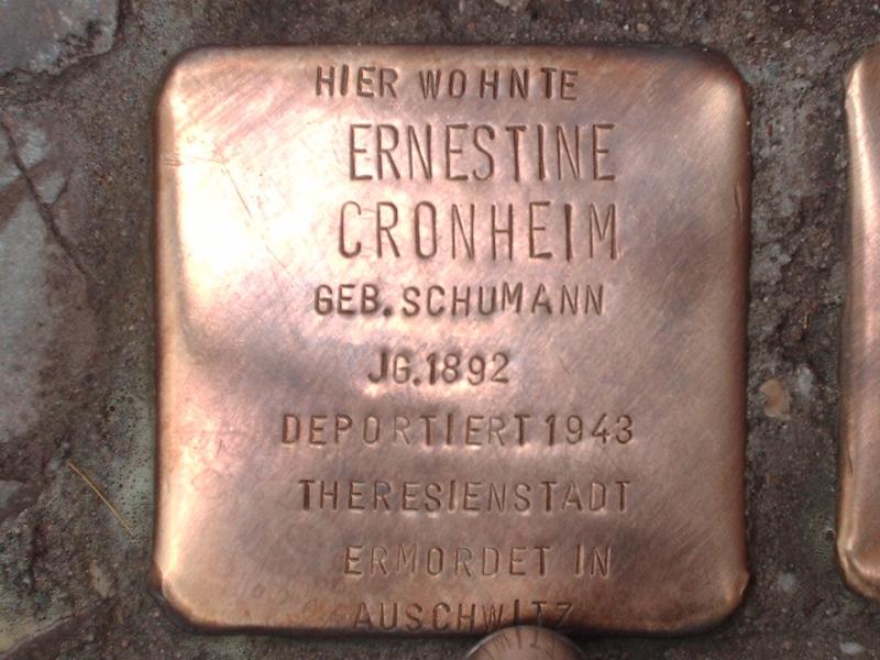 Stolperstein für Ernestine Cronheim