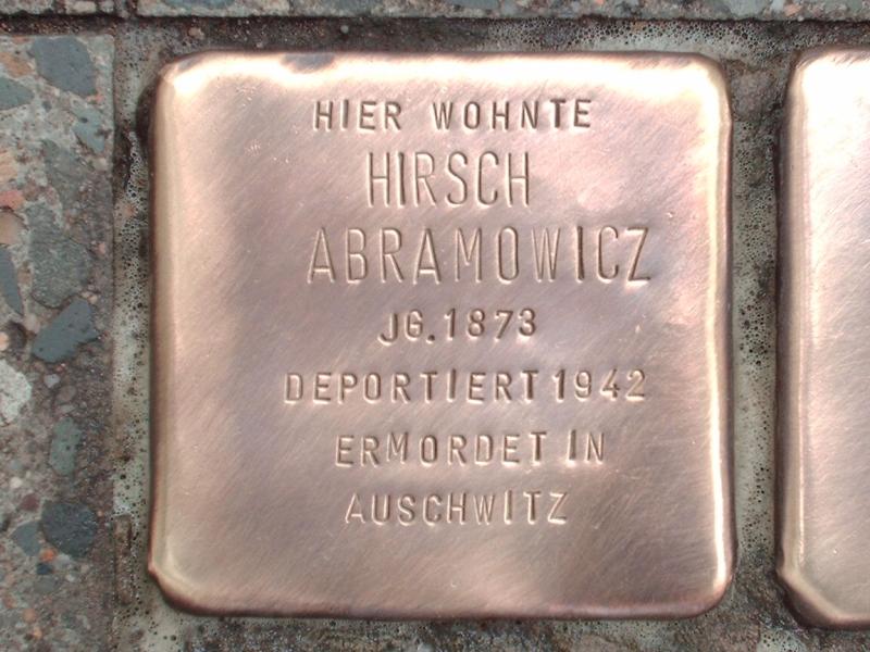 Stolperstein für Hirsch Abramowicz
