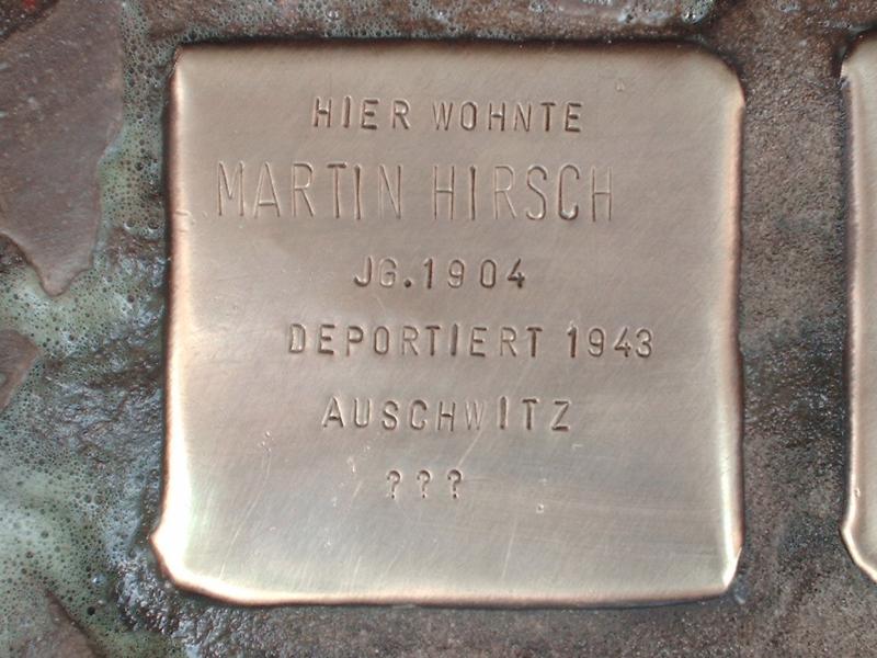 Stolperstein für Martin Hirsch