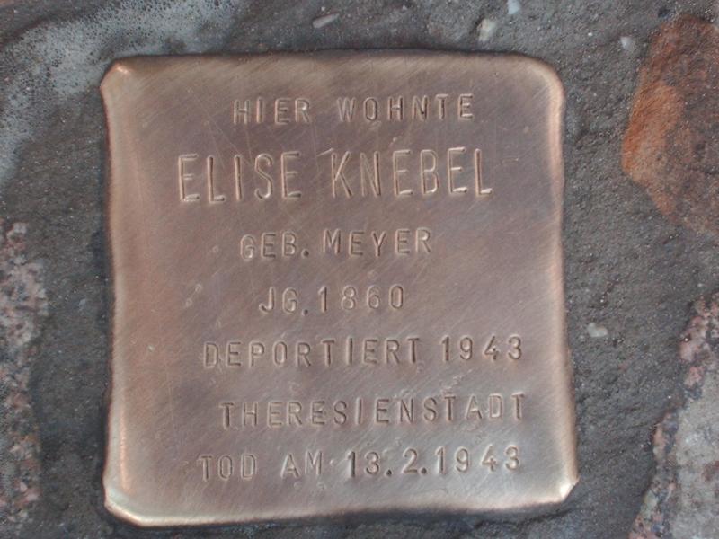 Stolperstein für Elise Knebel
