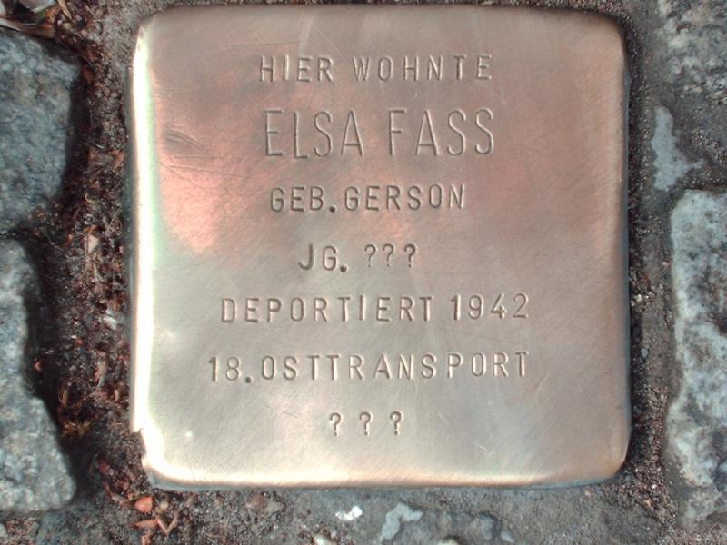 Stolperstein für Elsa Fass