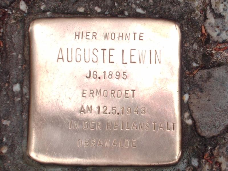 Stolperstein für Auguste Lewin