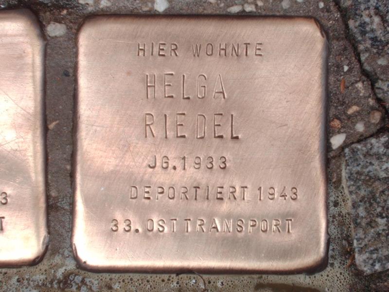 Stolperstein für Helga Riedel