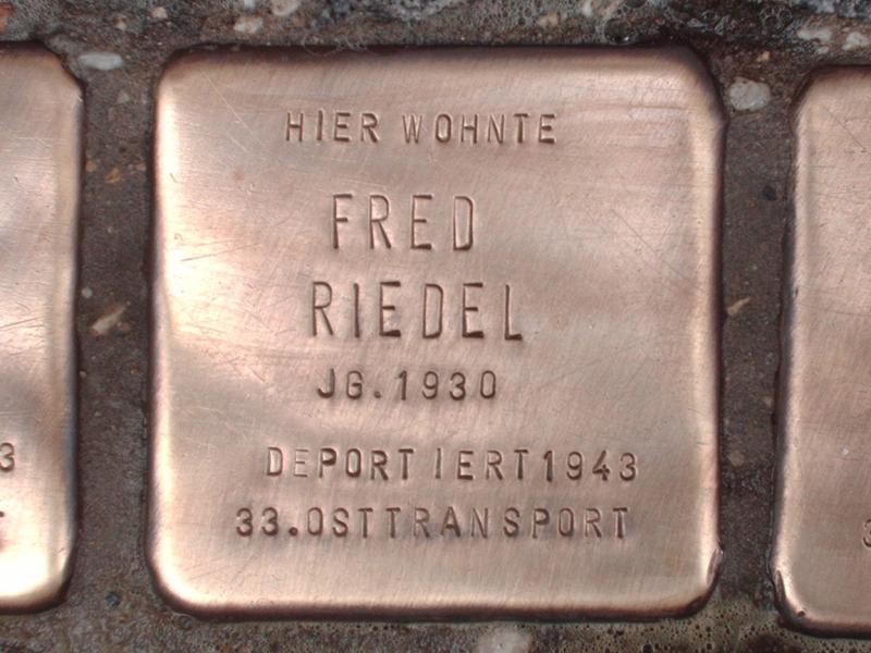 Stolperstein für Fred Riedel