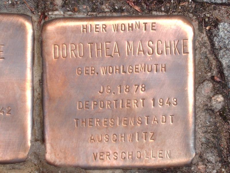 Stolperstein für Dorothea Maschke