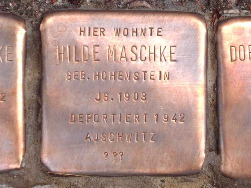 Stolperstein für Hilde Maschke