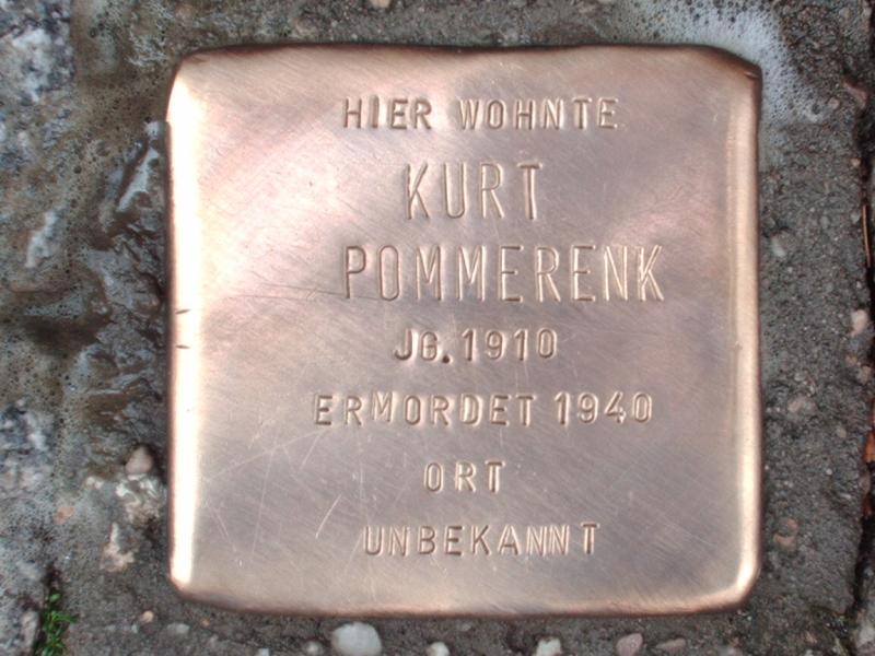 Stolperstein für Kurt Pommerenk