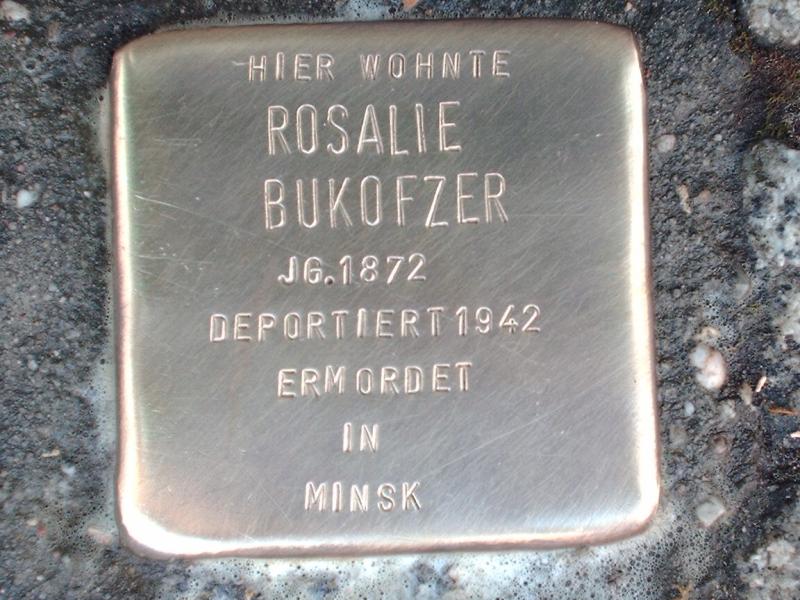 Stolperstein für Rosalie Bukofzer