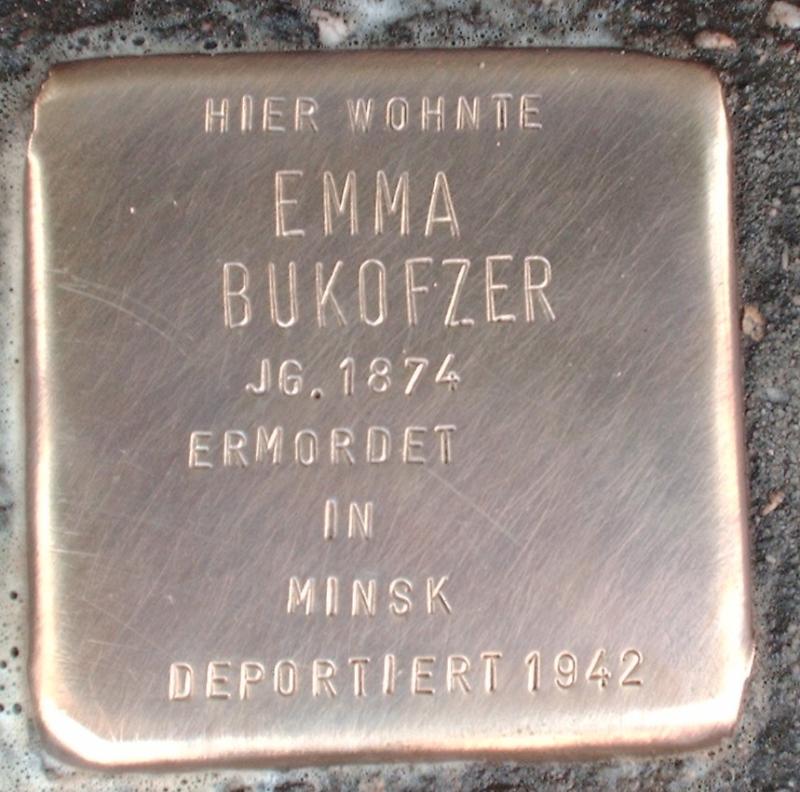 Stolperstein für Emma Bukofzer