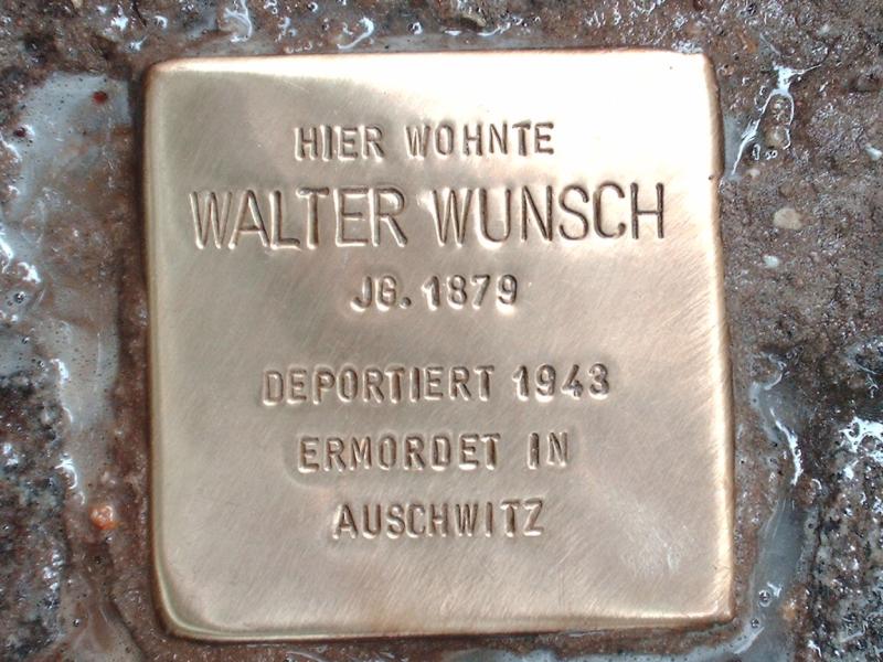 Stolperstein für Walter Wunsch