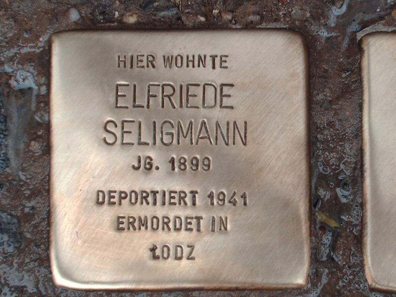 Stolperstein für Elfriede Seligmann