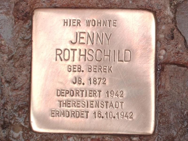 Stolperstein für Jenny Rothschild