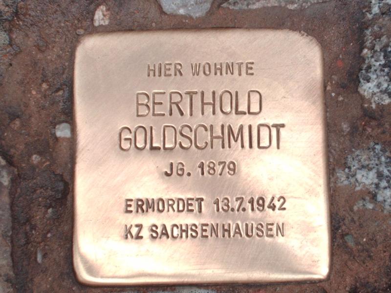 Stolperstein für Berthold Goldschmidt