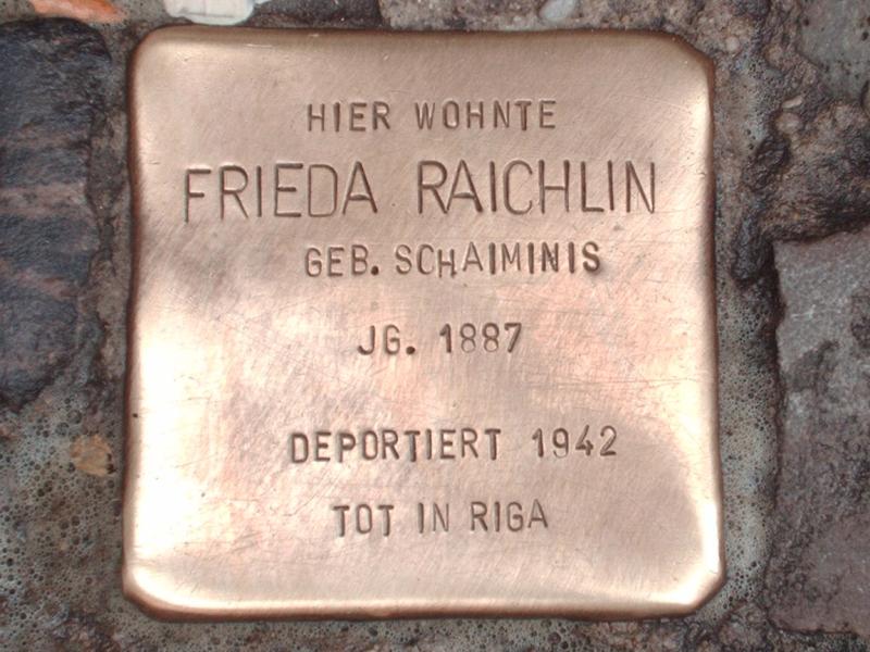 Stolperstein für Frieda Raichlin