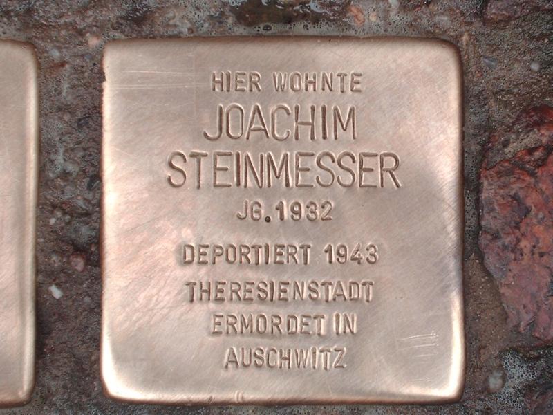 Stolperstein für Joachim Steinmesser